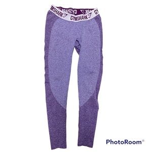 Gymshark | EUC L heathered maroon/burgundy seamless flex leggings